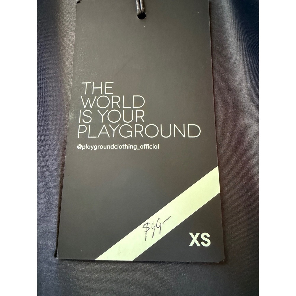NWT Playground High Waisted Geometric Print Compression Leggings Black XS - Picture 3 of 9